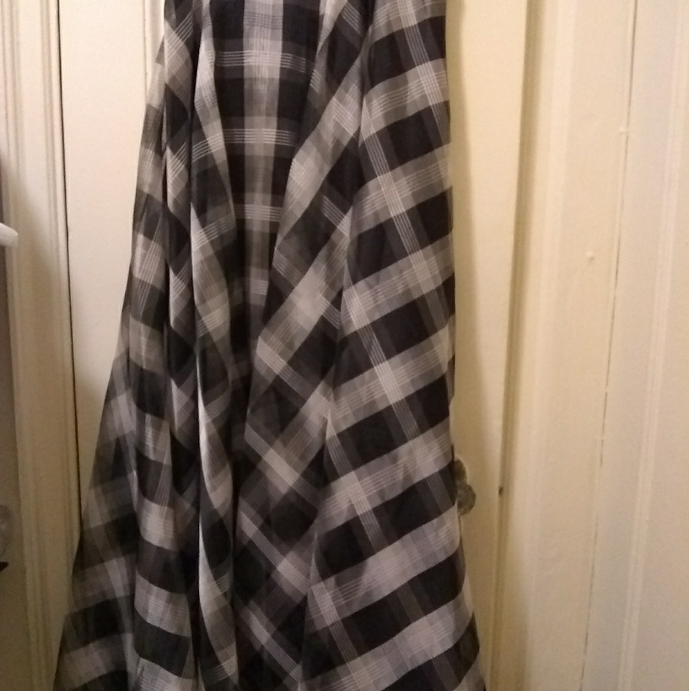 dressy  black great and white plaid skirt